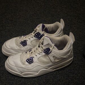 Jordan White and Purple Sneakers